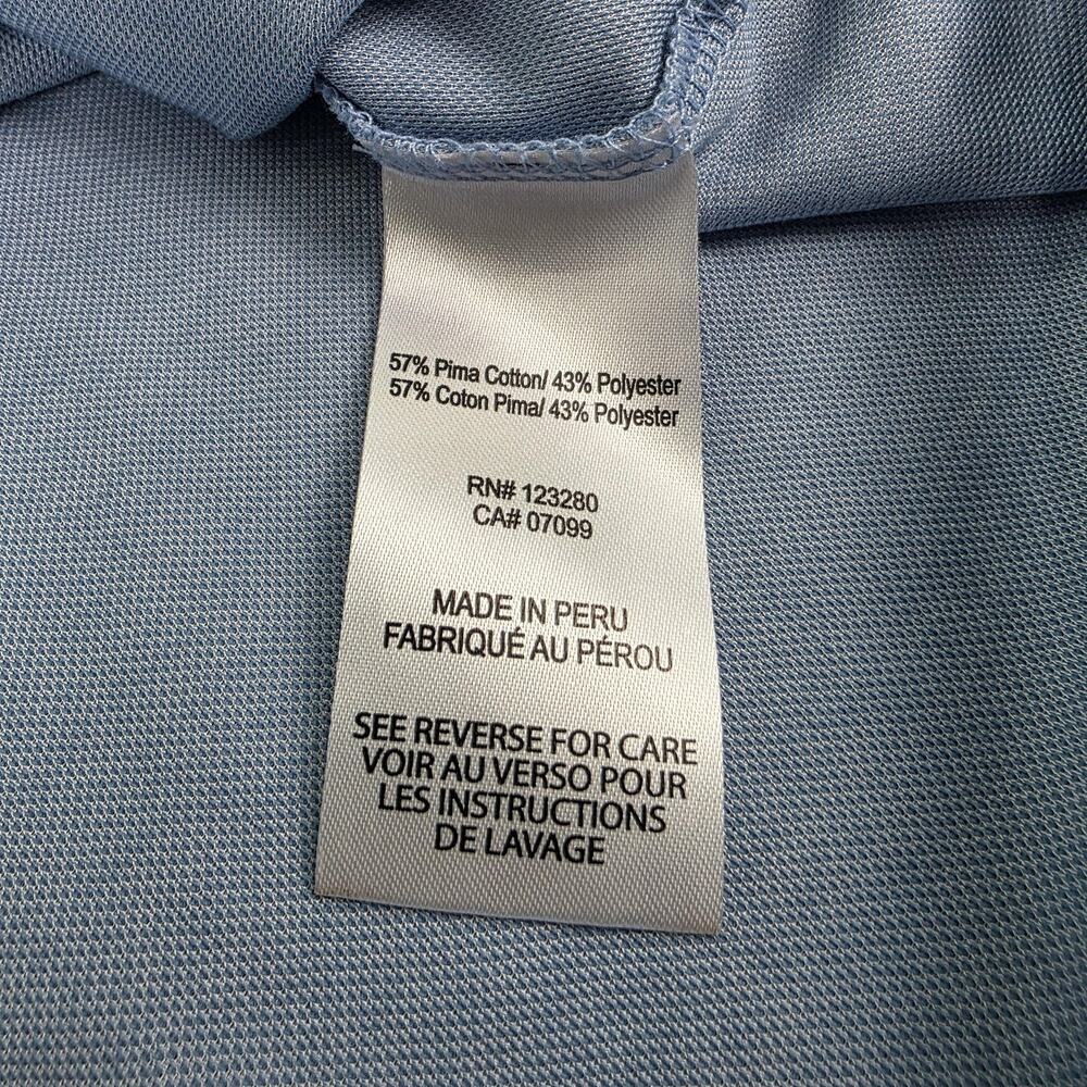 Travis Mathew Shirt Mens XL Blue Polo Pima Cotton Golf Active Casual Performance - Picture 16 of 16